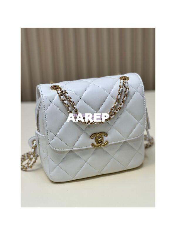 Replica Chanel 23P Ado Backpack Lambskin AS3884 White 4