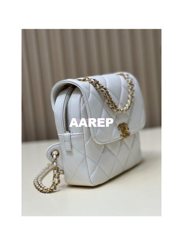Replica Chanel 23P Ado Backpack Lambskin AS3884 White 5