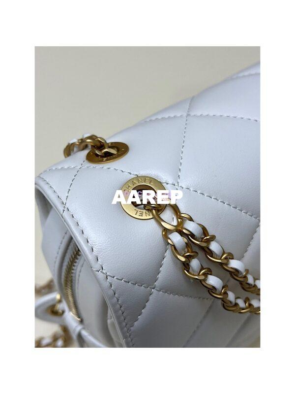 Replica Chanel 23P Ado Backpack Lambskin AS3884 White 6
