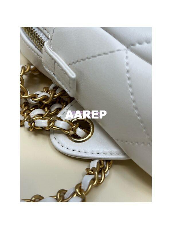 Replica Chanel 23P Ado Backpack Lambskin AS3884 White 12