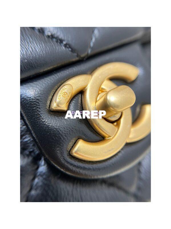 Replica Chanel 23SS Small Flap Bag in Lambskin AS4012 Black 5