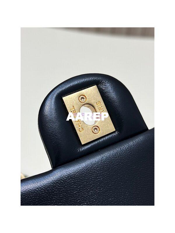 Replica Chanel 23SS Small Flap Bag in Lambskin AS4012 Black 9