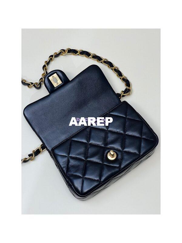 Replica Chanel 23SS Small Flap Bag in Lambskin AS4012 Black 11