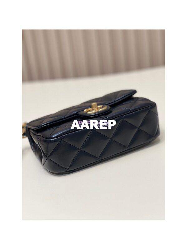 Replica Chanel 23SS Small Flap Bag in Lambskin AS4012 Black 12