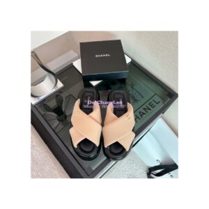 Replica Chanel 22SS Mules Lambskin G38864 Beige