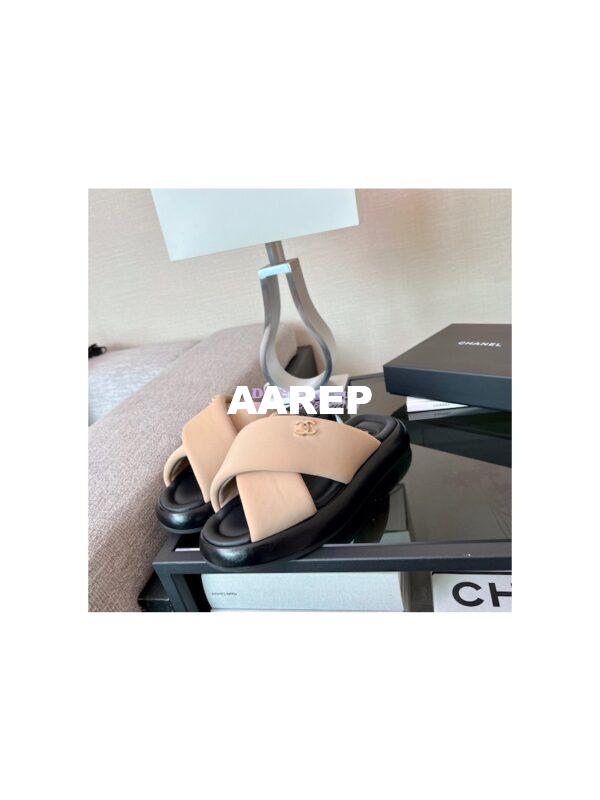 Replica Chanel 22SS Mules Lambskin G38864 Beige 10