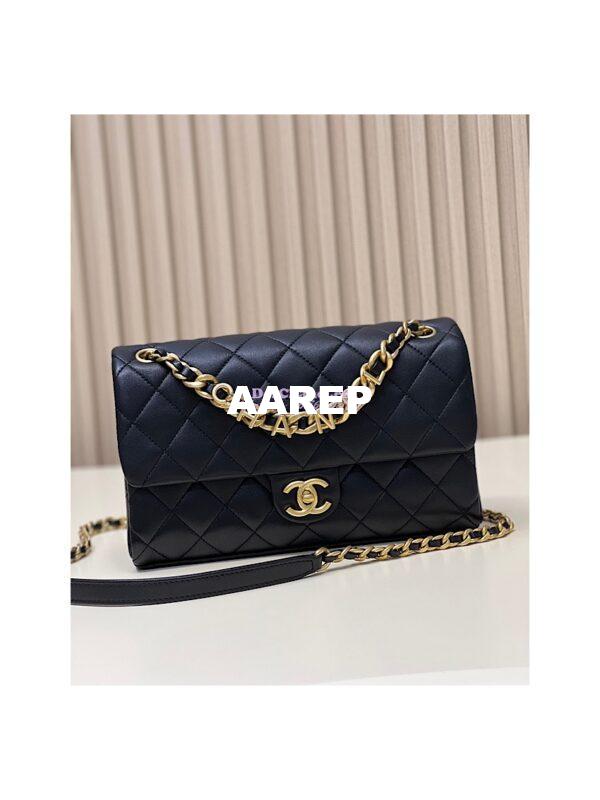 Replica Chanel 22SS Flap Bag in Lambskin AS3897 Black 3