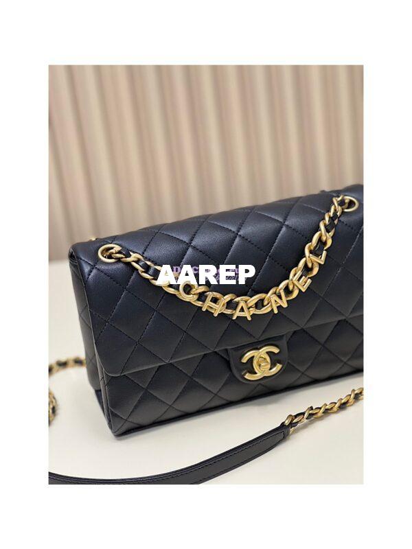 Replica Chanel 22SS Flap Bag in Lambskin AS3897 Black 4