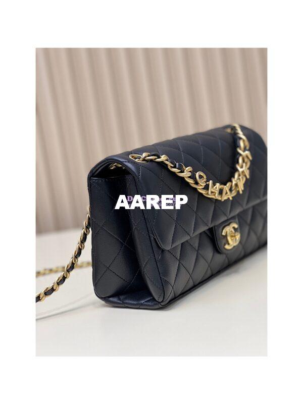 Replica Chanel 22SS Flap Bag in Lambskin AS3897 Black 6