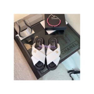 Replica Chanel 22SS Mules Lambskin G38864 White