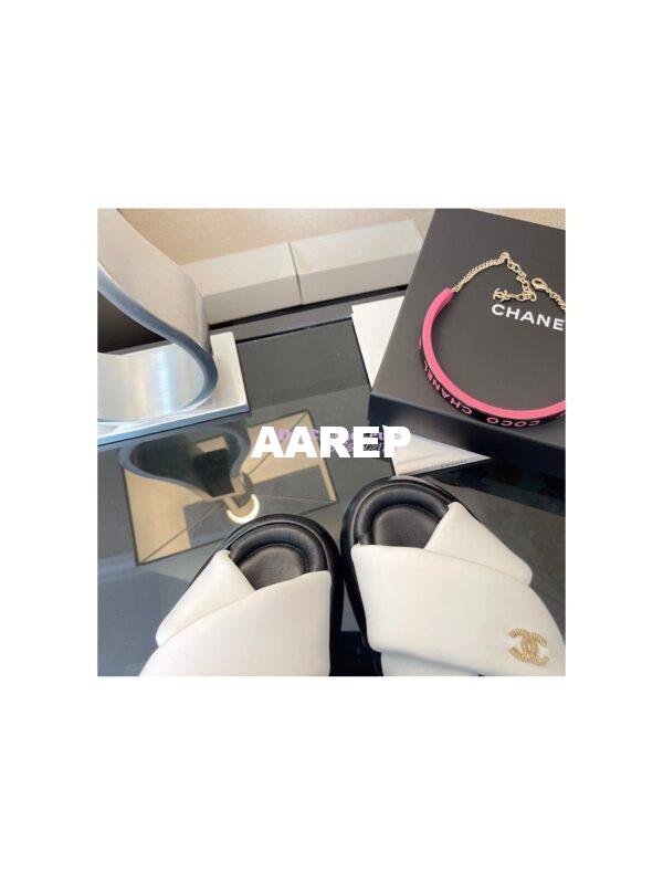 Replica Chanel 22SS Mules Lambskin G38864 White 9