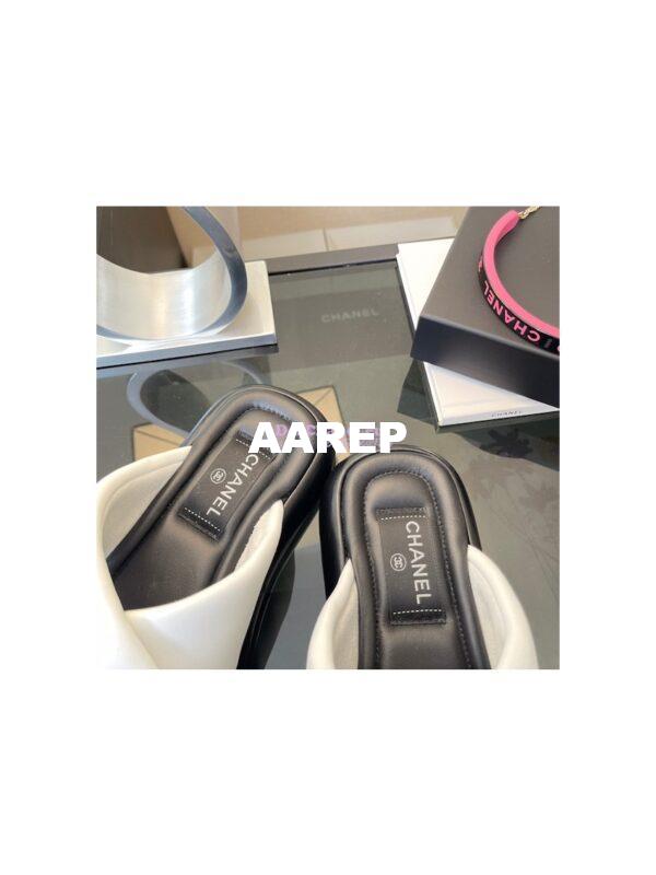 Replica Chanel 22SS Mules Lambskin G38864 White 10
