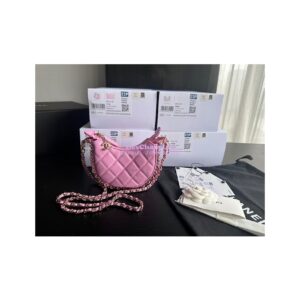 Replica Chanel 23P Mini Hobo Bag Lambskin AS3232 Light Pink (Limited Edition)