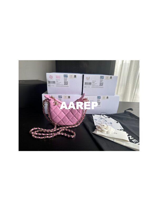 Replica Chanel 23P Mini Hobo Bag Lambskin AS3232 Light Pink (Limited Edition) 3