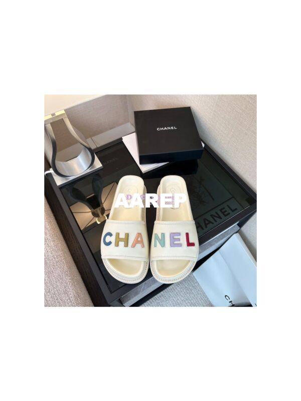Replica Chanel 22SS Lambskin Mules G38933 White