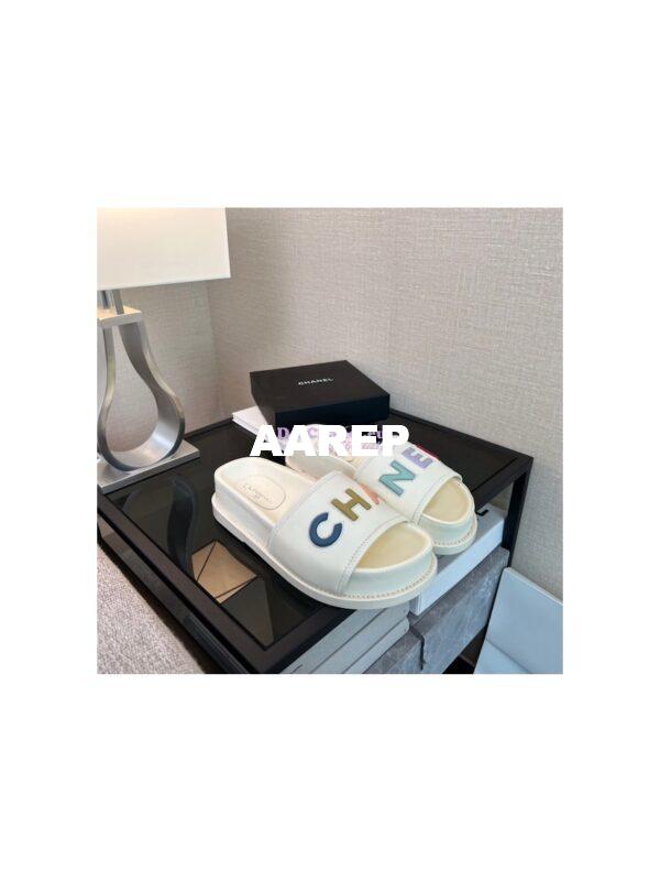Replica Chanel 22SS Lambskin Mules G38933 White 2