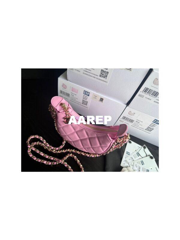 Replica Chanel 23P Mini Hobo Bag Lambskin AS3232 Light Pink (Limited Edition) 5