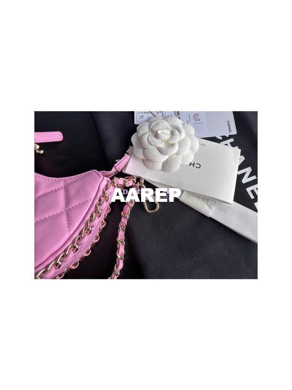 Replica Chanel 23P Mini Hobo Bag Lambskin AS3232 Light Pink (Limited Edition) 7