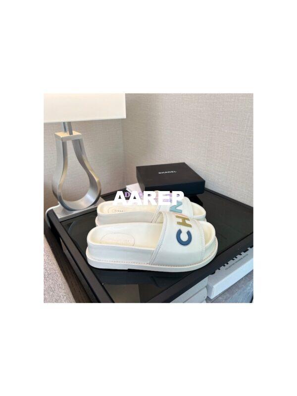 Replica Chanel 22SS Lambskin Mules G38933 White 4