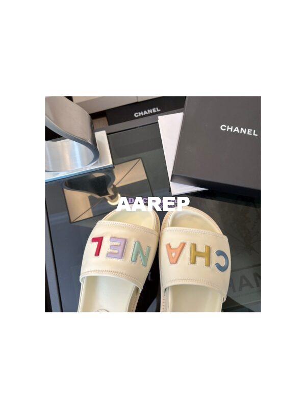 Replica Chanel 22SS Lambskin Mules G38933 White 5