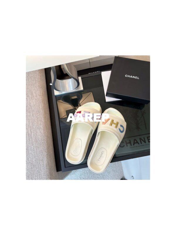 Replica Chanel 22SS Lambskin Mules G38933 White 6