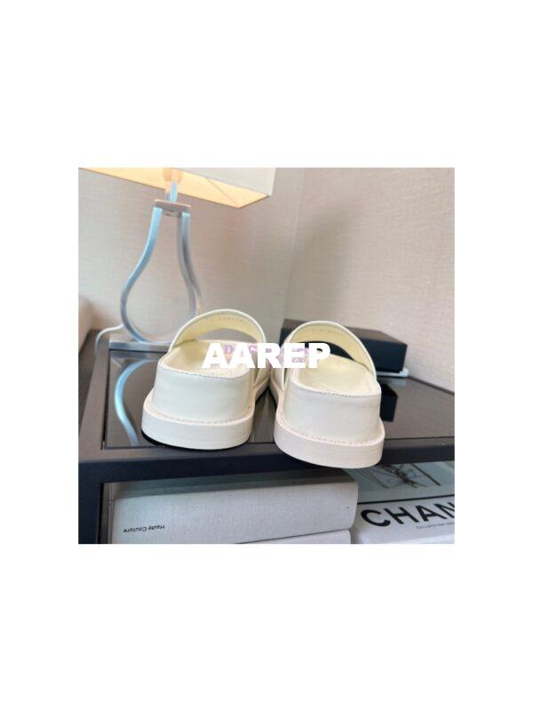 Replica Chanel 22SS Lambskin Mules G38933 White 7