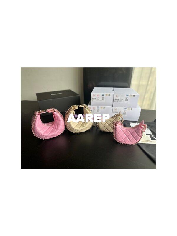 Replica Chanel 23P Mini Hobo Bag Lambskin AS3232 Ecru (Limited Edition) 3