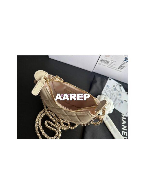 Replica Chanel 23P Mini Hobo Bag Lambskin AS3232 Ecru (Limited Edition) 8