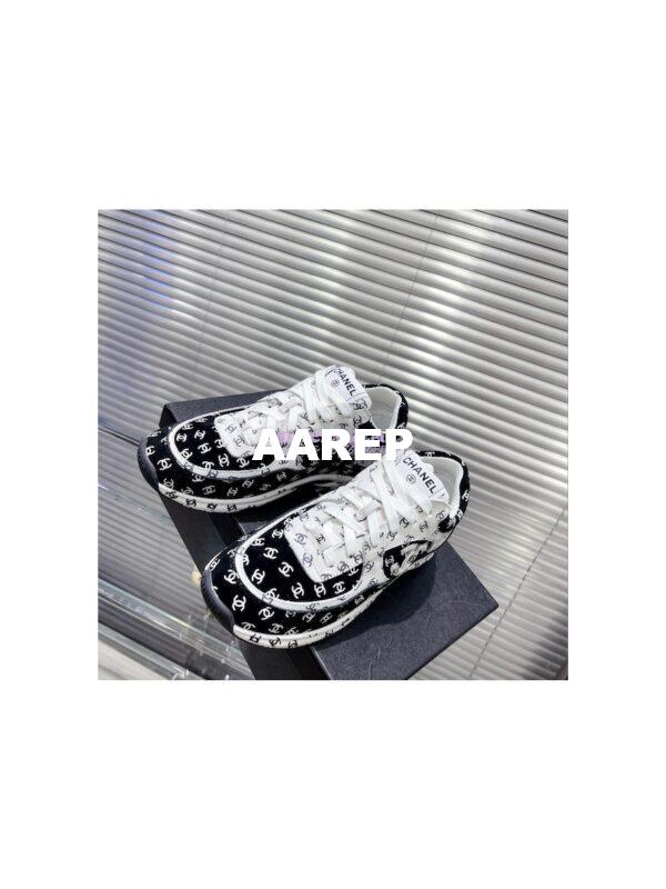 Replica Chanel Printed Suede Calfskin Trainers G39230 T3 7