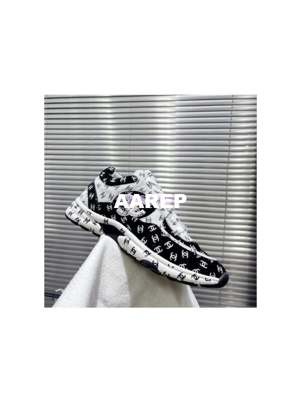 Replica Chanel Printed Suede Calfskin Trainers G39230 T3 8