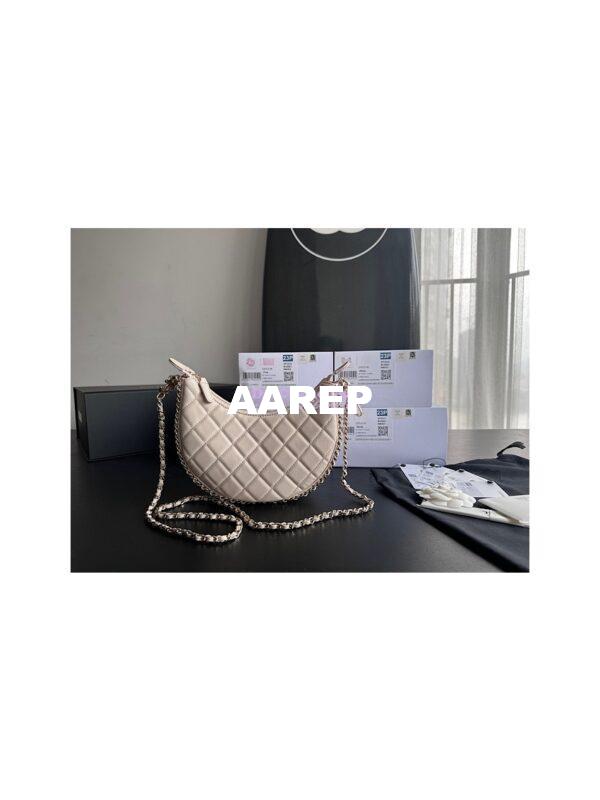 Replica Chanel 23P Small Hobo Bag Lambskin AS3917 Ecru (Limited Edition) 5