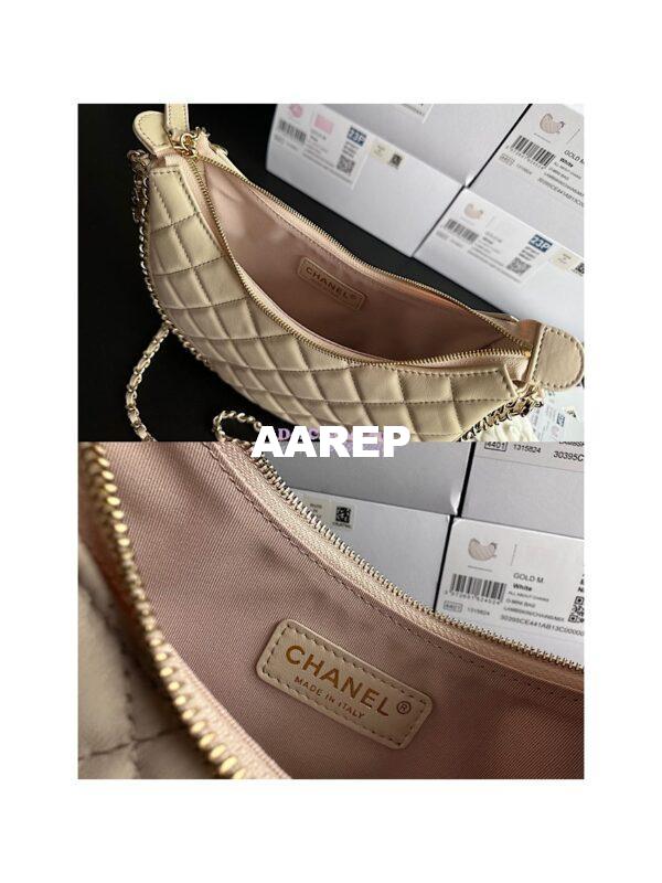 Replica Chanel 23P Small Hobo Bag Lambskin AS3917 Ecru (Limited Edition) 10