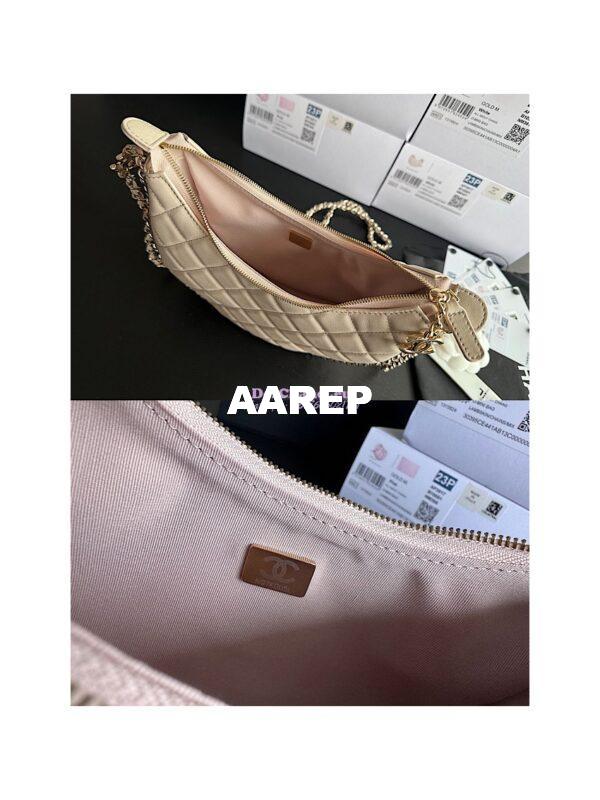 Replica Chanel 23P Small Hobo Bag Lambskin AS3917 Ecru (Limited Edition) 11