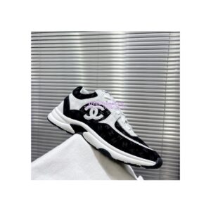 Replica Chanel Printed Suede Calfskin Trainers G39230 T2 2
