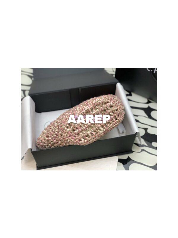 Replica Chanel Small Shopping Bag in Crochet & Mixed Fibers & Calfskin AS3689 Beige Pink 9