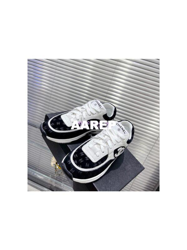 Replica Chanel Printed Suede Calfskin Trainers G39230 T2 8