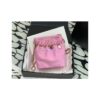 Replica Chanel Small Shopping Bag in Crochet & Mixed Fibers & Calfskin AS3689 Beige Pink