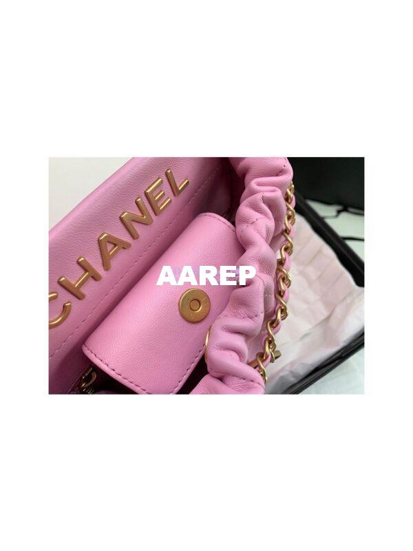 Replica Chanel Small Bucket Bag in Lambskin & Resin AS3793 Light Pink (Limited Edition) 5
