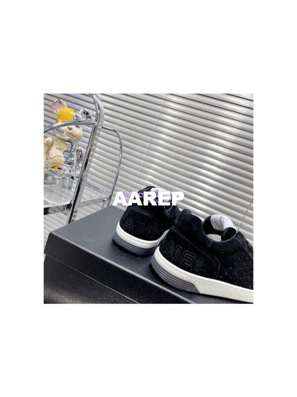 Replica Chanel Suede Calfskin Trainers G39225 Black 5