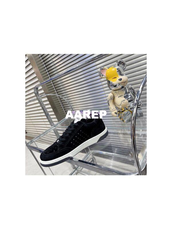 Replica Chanel Suede Calfskin Trainers G39225 Black 6