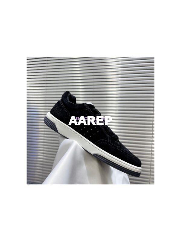 Replica Chanel Suede Calfskin Trainers G39225 Black 7