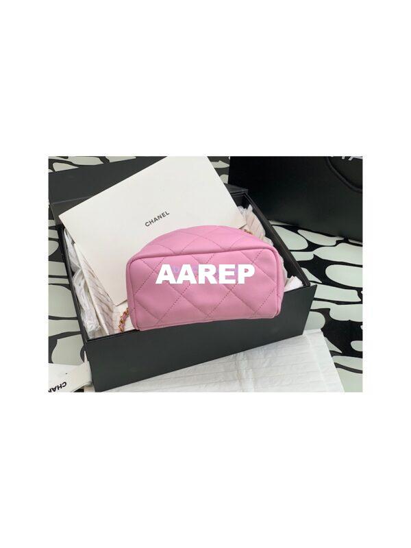 Replica Chanel Small Bucket Bag in Lambskin & Resin AS3793 Light Pink (Limited Edition) 9