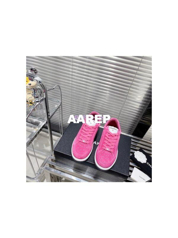 Replica Chanel Suede Calfskin Trainers G39225 Pink