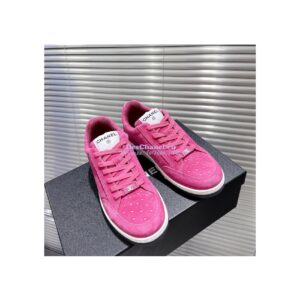 Replica Chanel Suede Calfskin Trainers G39225 Pink 2