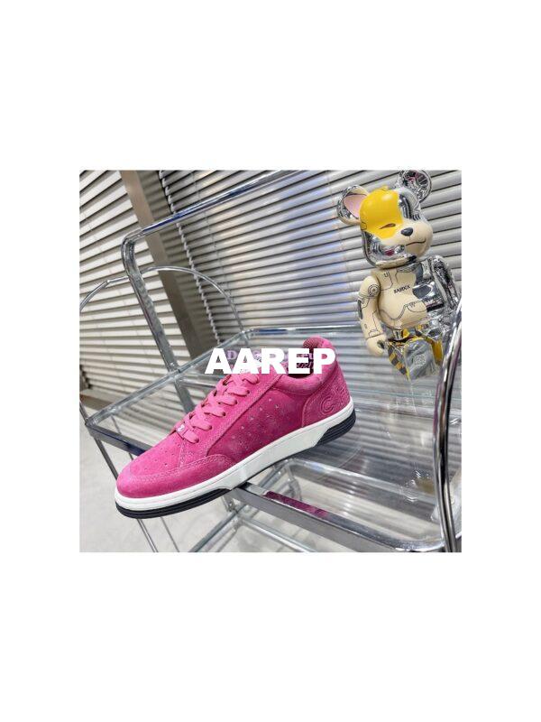 Replica Chanel Suede Calfskin Trainers G39225 Pink 5