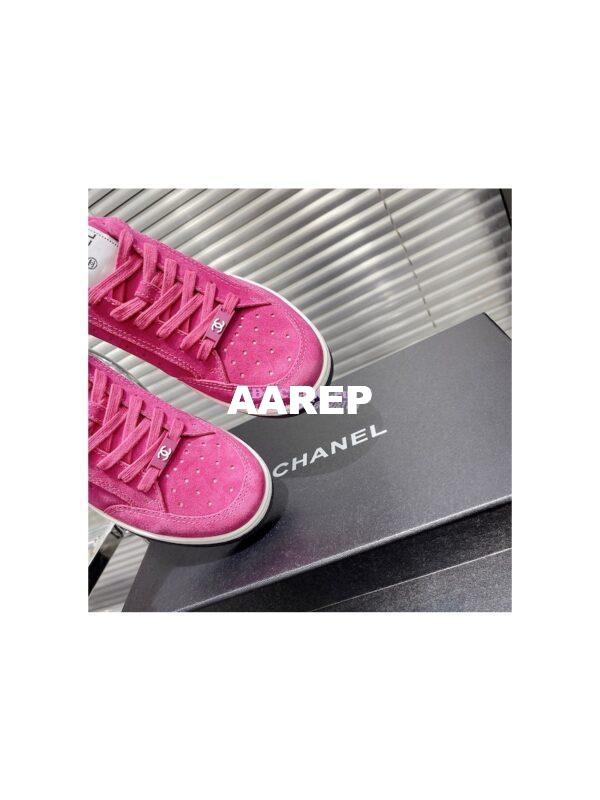 Replica Chanel Suede Calfskin Trainers G39225 Pink 8