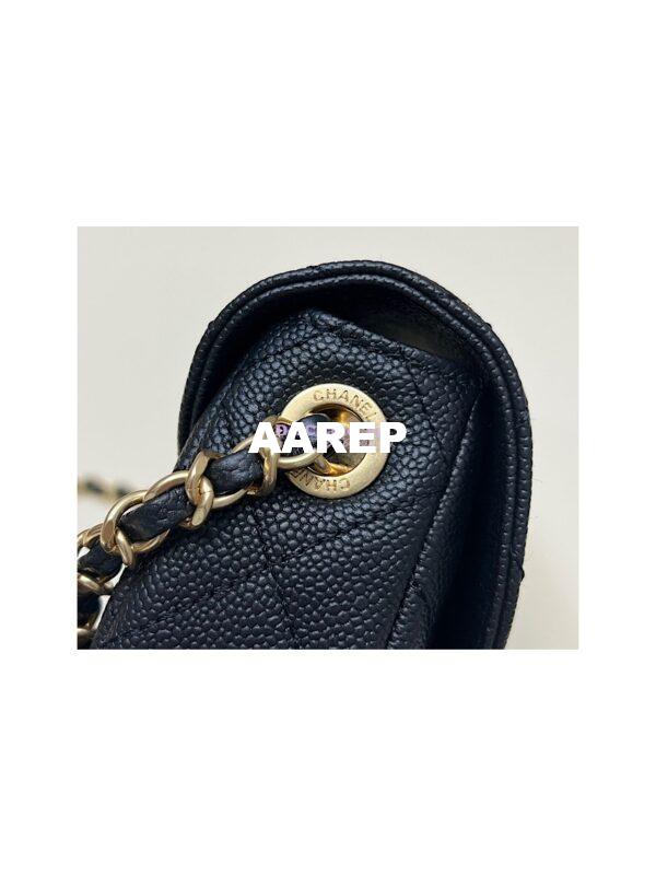 Replica Chanel Mini Messenger Bag Grained Calfskin AS3867 Black 7