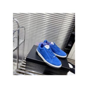 Replica Chanel Suede Calfskin Trainers G39225 Blue 2