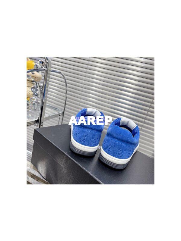 Replica Chanel Suede Calfskin Trainers G39225 Blue 4
