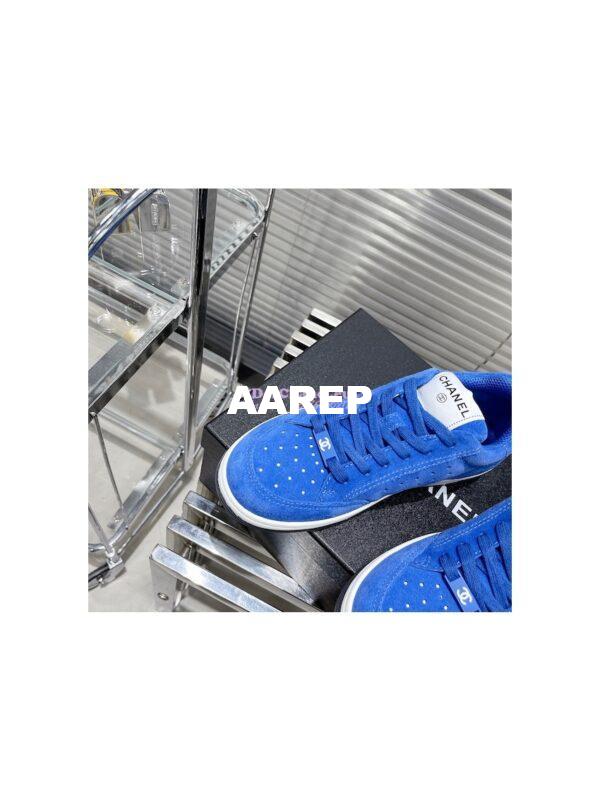 Replica Chanel Suede Calfskin Trainers G39225 Blue 7
